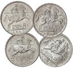 PESETA SYSTEM: ESTADO ESPAÑOL
Serie 4 monedas 5 Céntimos. 1940, 1941, 1945 y 1953. Brillo original. HG-238/41. SC.