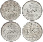 PESETA SYSTEM: ESTADO ESPAÑOL
Serie 4 monedas 5 Céntimos. 1940, 1941, 1945 y 1953. EBC a SC.
