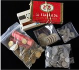 PESETA SYSTEM: ESTADO ESPAÑOL
Lote Centenares de monedas 5 Céntimos a 100 Pesetas. 1940 a 1966. Al, AlBr y AR (8). La mayoría de 5 a 50 Céntimos y 1 ...