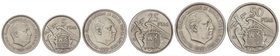 PESETA SYSTEM: ESTADO ESPAÑOL
Serie 3 monedas 5, 25 y 50 Pesetas. 1957 (*BA). I Exposición Iberoamericana de Numismática y Medallística, Barcelona 19...