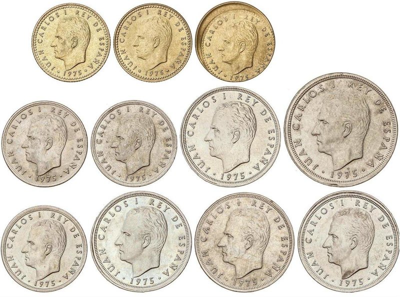 PESETA SYSTEM: JUAN CARLOS I
Lote 11 monedas 1 (3), 5 (3), 25 (4) y 50 Pesetas....