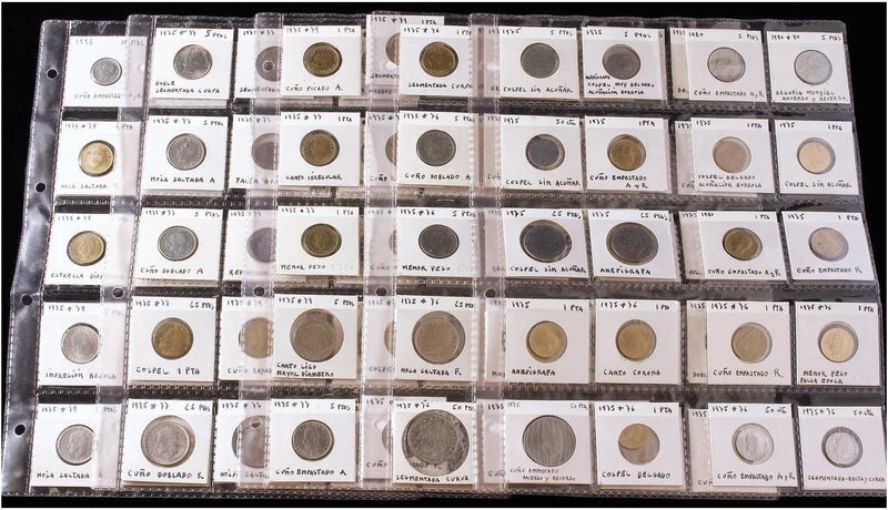 PESETA SYSTEM: JUAN CARLOS I
Lote 100 monedas de 50 Céntimos a 50 Pesetas. 1975...