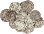 LOTS AND COLLECTIONS
Lote 33 monedas 2 Reales. 1748 a 1833. FERNANDO VI (2), CARLOS III (7), CARLOS IV (8), JOSE NAPOLEÓN, FERNANDO VII (15). AR. Alg...