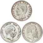 WORLD COINS: GERMAN STATES
Lote 6 monedas 5 Marcos. 1900 a 1913. ALBERTO I, GUILLERMO II y OTTO. BAVIERA, PRUSIA (3), SAJONIA y WURTTEMBERG. AR. Bavi...