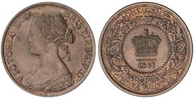 WORLD COINS: CANADA
Penique. 1861. NOVA SCOTIA. 5,57 grs. AE. KM-8.1. EBC+.