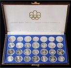WORLD COINS: CANADA
Set 28 monedas 5 (14) y 10 (14) Dólares. 1973 a 1976. AR. Olimpiada Montreal´76. En estuche. SC.