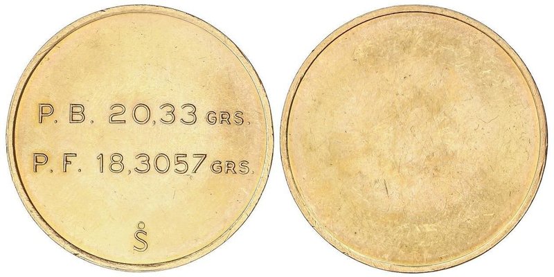 WORLD COINS: CHILE
Cospel de prueba de 100 Pesos. SANTIAGO. Anv.: P.B. 20,33 gr...