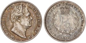 WORLD COINS: ESSEQUIBO ISLANDS-WEST DEMERARA
1/2 Guilder. 1832. GUILLERMO IV. 3,89 grs. AR. Bella pátina irisada. KM-18. EBC.
