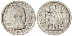 WORLD COINS: UNITED STATES
1/2 Dólar. 1921. 12,42 grs. AR. Centenario Missouri. KM-149.1. EBC+.