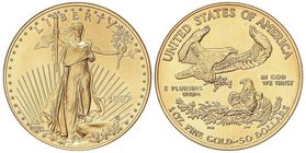 WORLD COINS: UNITED STATES
50 Dólares. 1997. 33,93 grs. AU. Saint-Gaudens. Fr-B1; KM-219. SC.