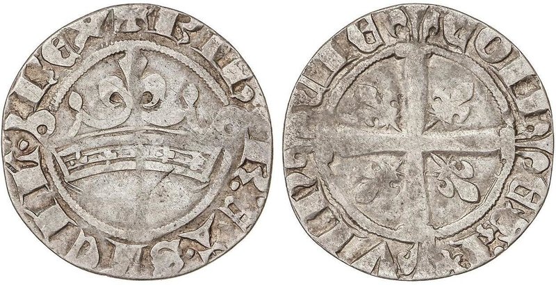 WORLD COINS: FRANCE
Sol Coronat. ROBERT D´ANJOU (1309-1343). PROVENZA. Anv.: Co...