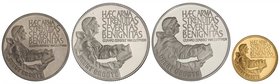 WORLD COINS: NETHERLANDS
Lote 4 monedas 2 1/2, 10, 25 y 200 Ecu. 1990. AR, AU y CuNi. Geert Groote. La de 200 Ecu (AU) tirada de 2.500 ejemplares, Es...