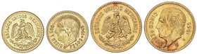 WORLD COINS: MEXICO
Lote 2 monedas 2 1/2 y 5 Pesos. 1945 y 1955. 2,06 y 4,16 grs. AU. Hidalgo. La de 2 1/2 Pesos reproducción (AU/800) y la de 5 Peso...