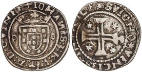 WORLD COINS: PORTUGAL
Tostao. JUAN III (1521-1557). PORTO. 9,05 grs. AR. 3 roeles debajo de cruz. RARA. Gomes-57.01a var. MBC.