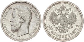 WORLD COINS: RUSSIA
50 Kopeks. 1913-BC. NICOLAS II. SAN PETERSBURGO. 10 grs. AR. Y-58.2. EBC.