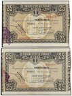 SPANISH BANK NOTES: CIVIL WAR, REPUBLICAN ZONE
Lote 6 billetes 25 (2) y 50 Pesetas (4). 1 Enero 1937. EL BANCO DE ESPAÑA. BILBAO. A EXAMINAR. Ed-388a...