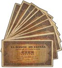 SPANISH BANK NOTES: ESTADO ESPAÑOL
Lote 10 billetes 100 Pesetas. 20 Mayo 1938. Casa del Cordón, diversas series. A EXAMINAR. Ed-432a y 432 (9). MBC- ...