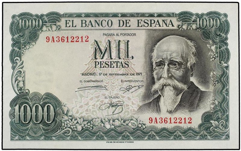 SPANISH BANK NOTES: ESTADO ESPAÑOL
Lote 2 billetes 1.000 Pesetas. 17 Septiembre...