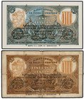 PAPER MONEY OF THE CIVIL WAR: CATALUNYA
Lote 2 billetes 50 Cèntims y 1 Pesseta. 9 Setembre 1937. Aj. de LA PALMA DE CERVELLÓ. (Uno leves roturas, alg...