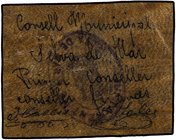 PAPER MONEY OF THE CIVIL WAR: CATALUNYA
1 Pesseta. 11 Setembre 1937. Aj. de SELVA DE MAR. Pergamino. MUY RARO. AT-2326. EBC+.