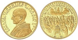 SPANISH MEDALS
Pablo VI. 6,98 grs. AU. II Concilio Ecuménico. En carterita, con certificado Acuñaciones Españolas S.A. SC.