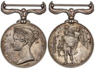 WORLD DECORATIONS
Medalla de Crimea. 1854. GRAN BRETAÑA. Anv.: VICTORIA REGINA. Rev.: CRIMEA. AR. Ø 35 mm. Con anilla y pasador. Borna Barac-92. EBC-...