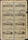 DOCUMENTS AND MISCELLANEOUS
Conjunto de 19 hojas completas de billetes de loteria del periodo colonial. 1844, 1845, 1846. CUBA-LOTERIA. A EXAMINAR.