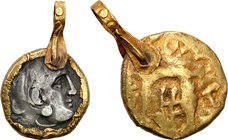 Ancient coins
RÖMISCHEN REPUBLIK / GRIECHISCHE MÜNZEN / BYZANZ / ANTIK / ANCIENT / ROME / GREECE

Antyk. Wisior drachma macedońska - złoto, Silver ...