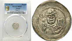 COLLECTION Medieval coins
POLSKA/POLAND/POLEN/SCHLESIEN/GERMANY/TEUTONIC ORDER

Wladyslaw II Wygnaniec (1138-1146). denar (denarius) PCGS MS63 (MAX...