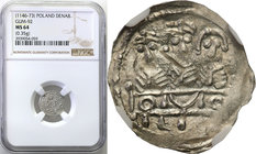 COLLECTION Medieval coins
POLSKA/POLAND/POLEN/SCHLESIEN/GERMANY/TEUTONIC ORDER

Boleslaw IV Kędzierzawy (1146-1173). denar (denarius) NGC MS64 (MAX...