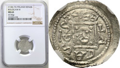 COLLECTION Medieval coins
POLSKA/POLAND/POLEN/SCHLESIEN/GERMANY/TEUTONIC ORDER

Boleslaw IV Kędzierzawy (1146-1173). denar (denarius) 1146-1157 NGC...