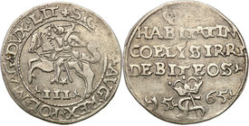 Sigismund II August
POLSKA/ POLAND/ POLEN/ LITHUANIA/ LITAUEN

Zygmunt ll August. Trojak (3 grosze) SZYDERCZY 1565, Tykocin - RARITY R5 
Aw.: Pogo...