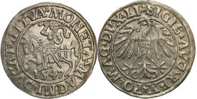 Sigismund II August
POLSKA/ POLAND/ POLEN/ LITHUANIA/ LITAUEN

Zygmunt II August. half Grosz (Groschen) 1547, Vilnius 
Końcówki napisów LI/LITVAPi...