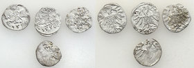 Sigismund II August
POLSKA/ POLAND/ POLEN/ LITHUANIA/ LITAUEN

Zygmunt II August. denar (denarius) , group 4 coins 
Roczniki 1556, 1557, 1558, 155...