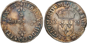 Henryk III of France
POLSKA/ POLAND/ POLEN/ LITHUANIA/ LITAUEN

Henryk Walezy. 1/4 ecu 1588 C, Caen 
Monety Walezego często bywałyniedbale bite. P...