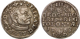 COLLECTION of Polish 3 grosze
POLSKA/ POLAND/ POLEN/ LITHUANIA/ LITAUEN

Stefan Batory. Trojak (3 grosze) 1583, Olkusz 
Rzadszy trojak. Stara paty...