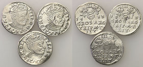 COLLECTION of Polish 3 grosze
POLSKA/ POLAND/ POLEN/ LITHUANIA/ LITAUEN

Stefan Batory. Trojak (3 grosze) 1583, Vilnius, group 3 coins 
Bardzo ład...