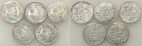 COLLECTION of Polish 3 grosze
POLSKA/ POLAND/ POLEN/ LITHUANIA/ LITAUEN

Zygmunt III Waza. Trojak (3 grosze) 1596, Olkusz, group 5 coins 
Pięknie ...