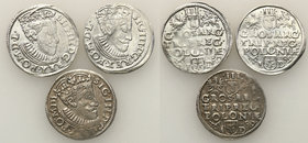 COLLECTION of Polish 3 grosze
POLSKA/ POLAND/ POLEN/ LITHUANIA/ LITAUEN

Zygmunt III Waza. Trojak (3 grosze) 1589, Poznan (Posen), group 3 coins 
...