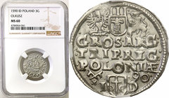 COLLECTION of Polish 3 grosze
POLSKA/ POLAND/ POLEN/ LITHUANIA/ LITAUEN

Zygmunt III Waza. Trojak (3 grosze) 1590, Poznan (Posen) NGC MS60 (2 MAX) ...