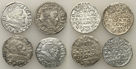 COLLECTION of Polish 3 grosze
POLSKA/ POLAND/ POLEN/ LITHUANIA/ LITAUEN

Zygmunt III Waza. Trojak (3 grosze) 1592, Poznan (Posen), group 4 coins 
...