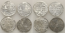 COLLECTION of Polish 3 grosze
POLSKA/ POLAND/ POLEN/ LITHUANIA/ LITAUEN

Zygmunt III Waza. Trojak (3 grosze) 1597, Poznan (Posen), group 4 coins 
...