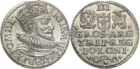 COLLECTION of Polish 3 grosze
POLSKA/ POLAND/ POLEN/ LITHUANIA/ LITAUEN

Zygmunt III Waza. Trojak (3 grosze) 1592, Malbork 
Odmiana trojaka z trój...
