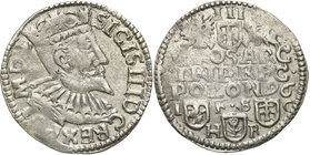 COLLECTION of Polish 3 grosze
POLSKA/ POLAND/ POLEN/ LITHUANIA/ LITAUEN

Zygmunt III Waza. Trojak (3 grosze) 1596, Bydgoszcz (Bromberg) 
Na awersi...