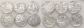 COLLECTION of Polish 3 grosze
POLSKA/ POLAND/ POLEN/ LITHUANIA/ LITAUEN

Zygmunt III Waza. Trojak (3 grosze) 1592-1597, Vilnius, group 6 coins 
Ci...