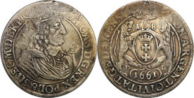 John II Casimir 
POLSKA/ POLAND/ POLEN / POLOGNE / POLSKO

Jan II Kazimierz. Ort (18 groszy) 1661 DL, Gdansk (Danzig) 
Aw.: Popiersie króla w koro...