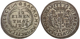 Augustus II the Strong 
POLSKA/POLAND/POLEN/SACHSEN/FRIEDRICH AUGUST I/AUGUST DER STARKE

August II Mocny. 1/12 Talar (Thaler) (dwugrosz) 1704 ILH,...