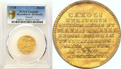 Augustus III the Sas 
POLSKA/POLAND/POLEN/SACHSEN/FRIEDRICH AUGUST II

August III Sas. Ducat (Dukaten) na ślub córki Augusta III - Marii Amalii 173...