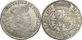 Augustus III the Sas 
POLSKA/POLAND/POLEN/SACHSEN/FRIEDRICH AUGUST II

August III Sas. Ort (18 groszy) 1755, Lipsk (Leipzig) 
Odmiana z dużym, mas...
