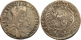Augustus III the Sas 
POLSKA/POLAND/POLEN/SACHSEN/FRIEDRICH AUGUST II

August III Sas. Trojak (3 grosze) 1754, Lipsk (Leipzig) 
Nominał rzadko poj...